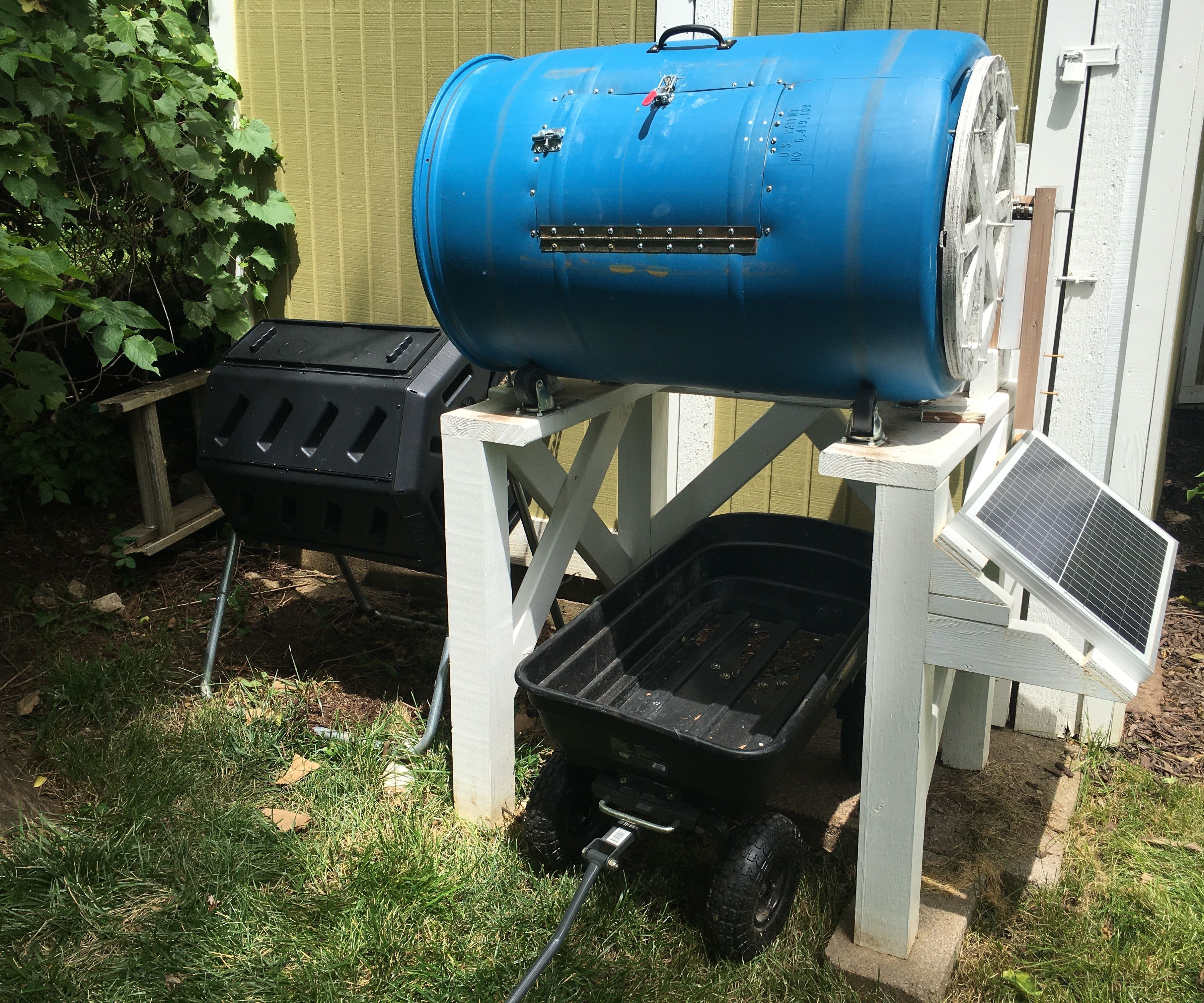 Solar Powered Compost Drum System