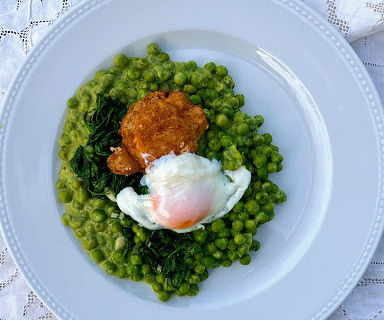 Peas, Spinach and Eggs