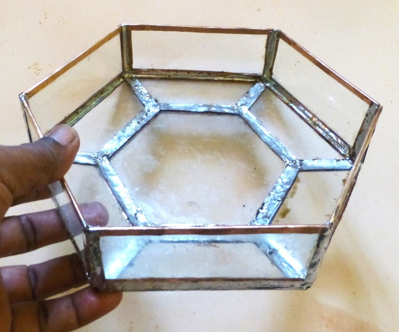 Stained Glass Bowl Using Copper Foil and Solder