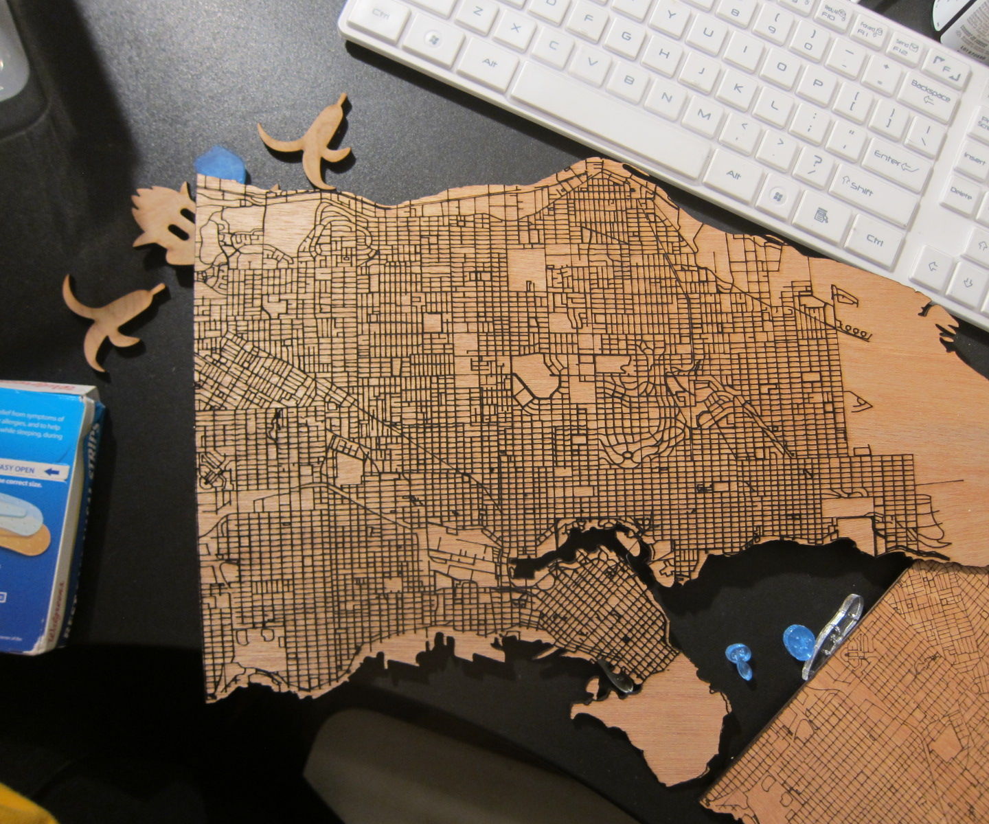 Laser Cut Wooden Maps With Public Data