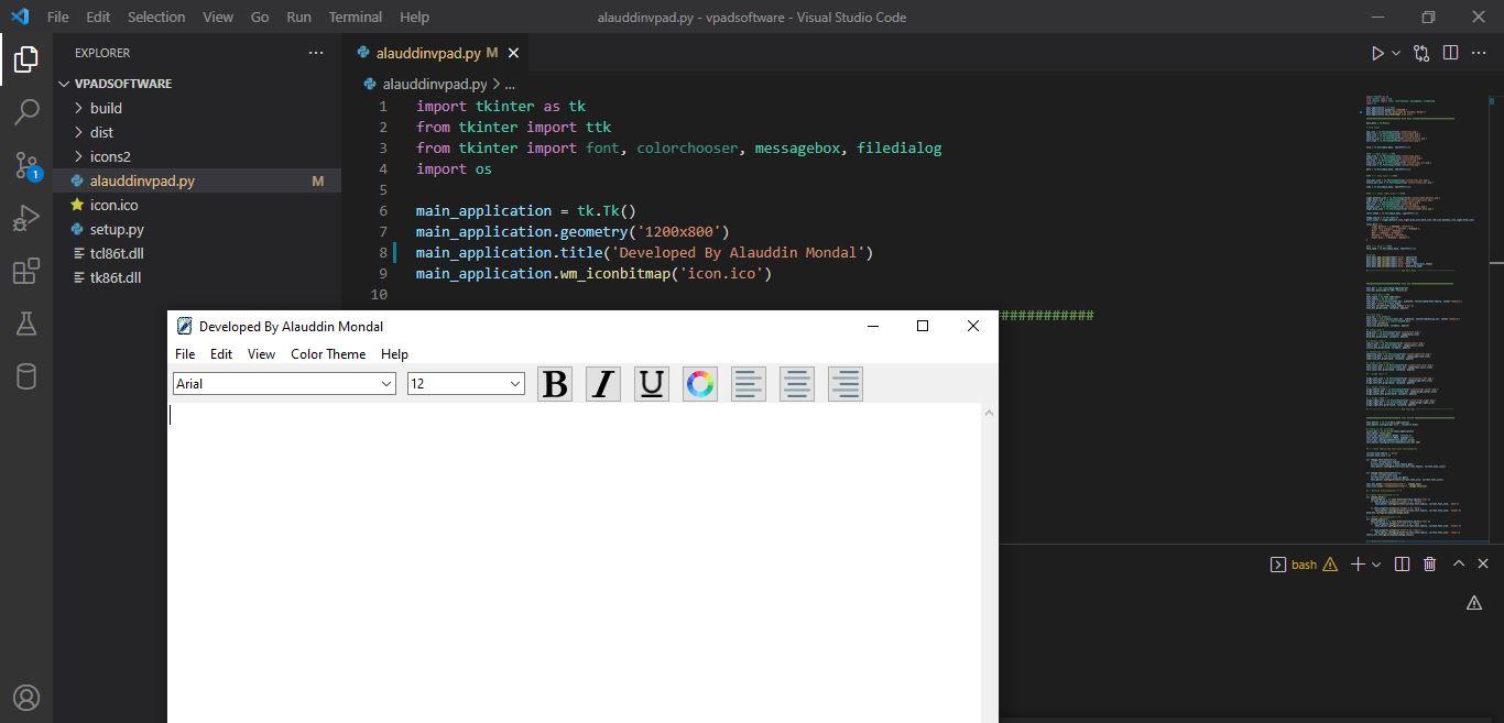 Notepad Software in Python