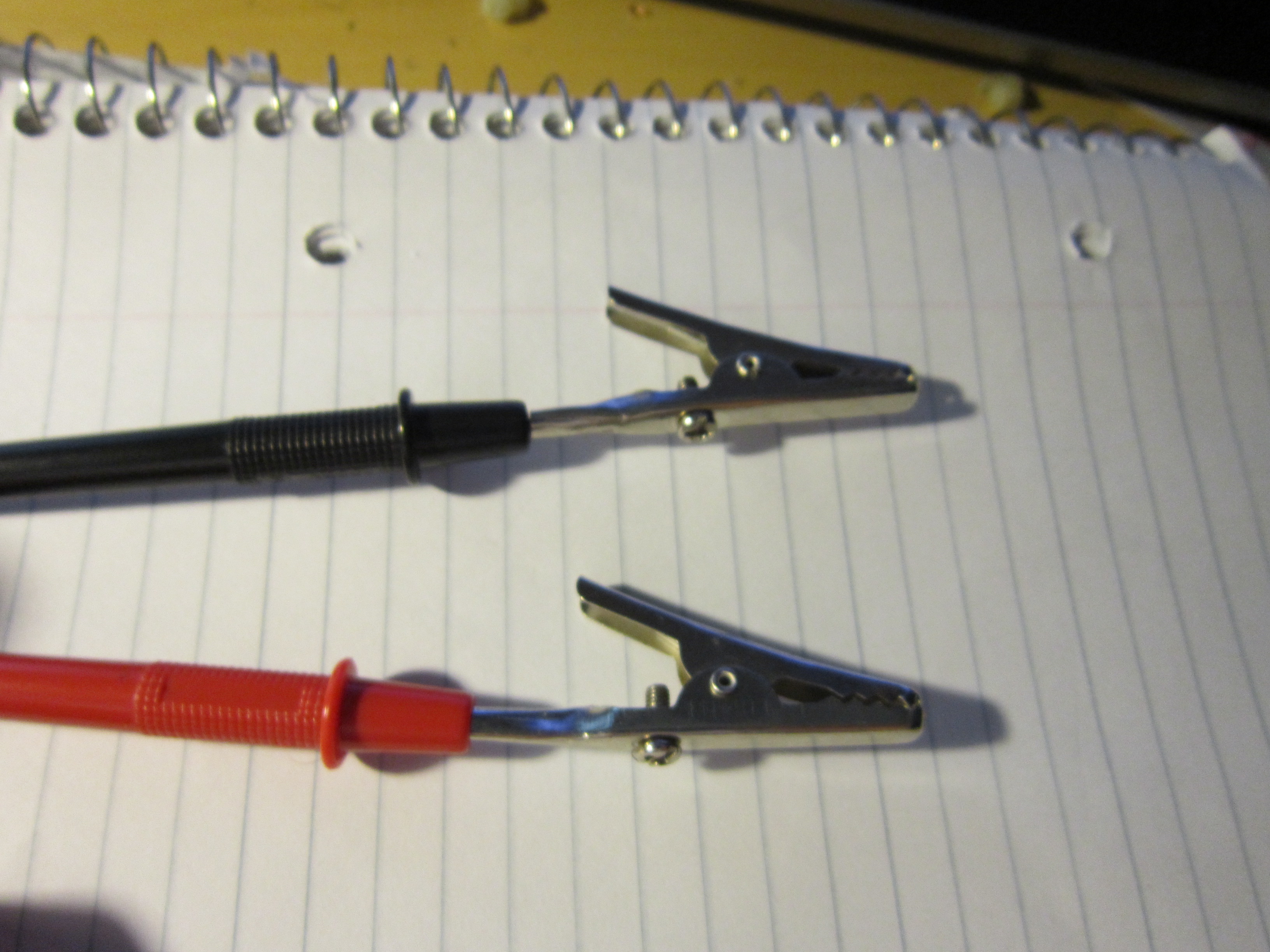 Voltmeter wire clips