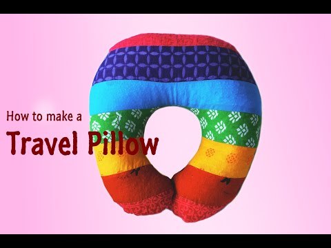 How to make a Neck Pillow or Travel Pillow in Rainbow Colors with Thermocol Beans Thermocol Granules