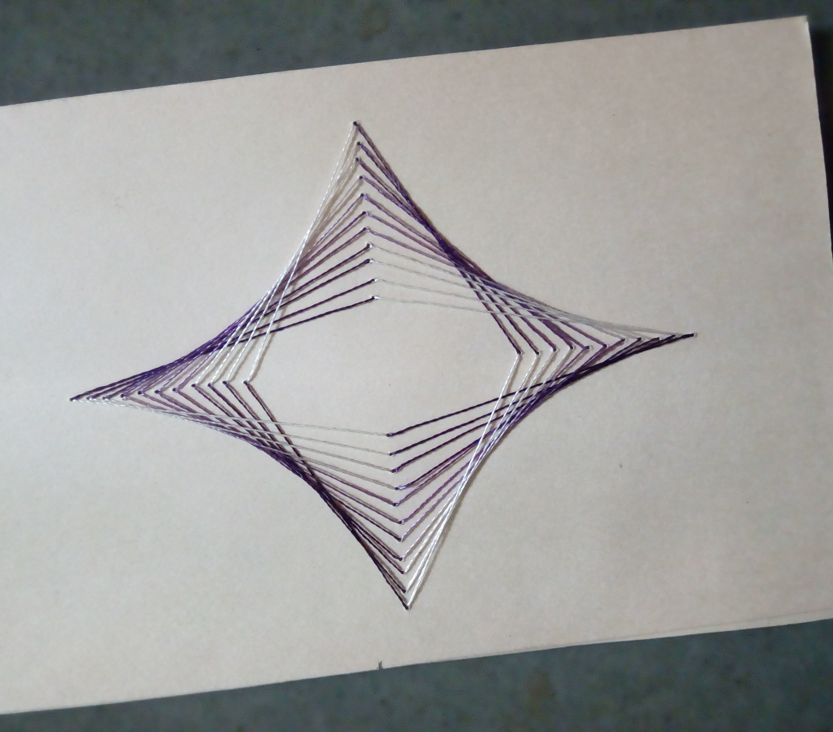 silk thread card