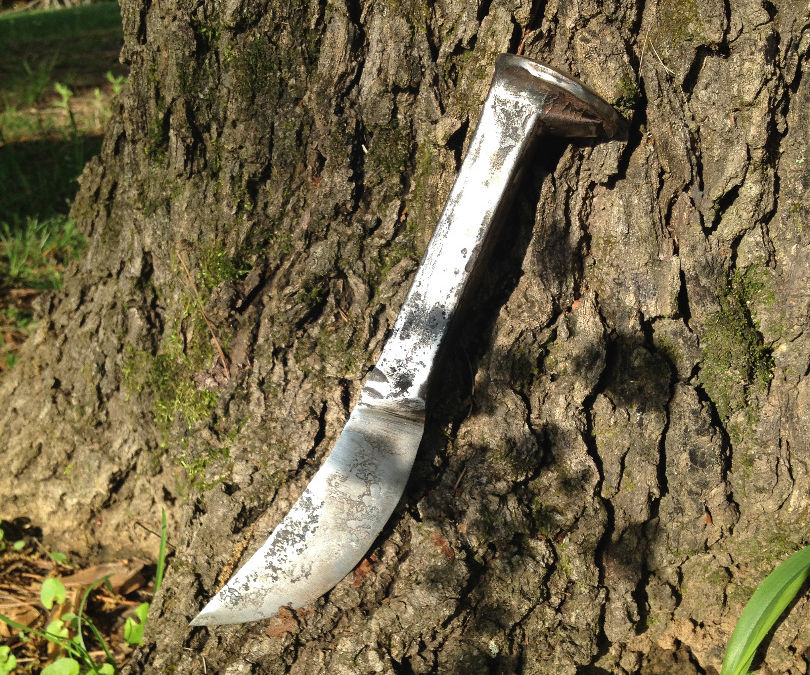 Knife out of a railroad spike