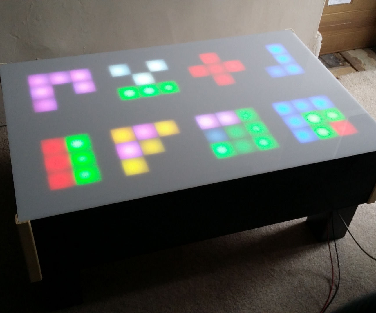 RGB LED Pixel Touch Reactive Gaming Table