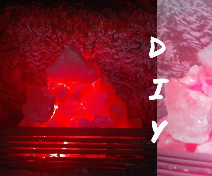 How to Decorate Useless Fireplace With Himalayan Salt Boulders|Home Decor