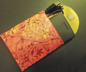 HARD DISK COVER USING LEFTOVER WEDDING CARD