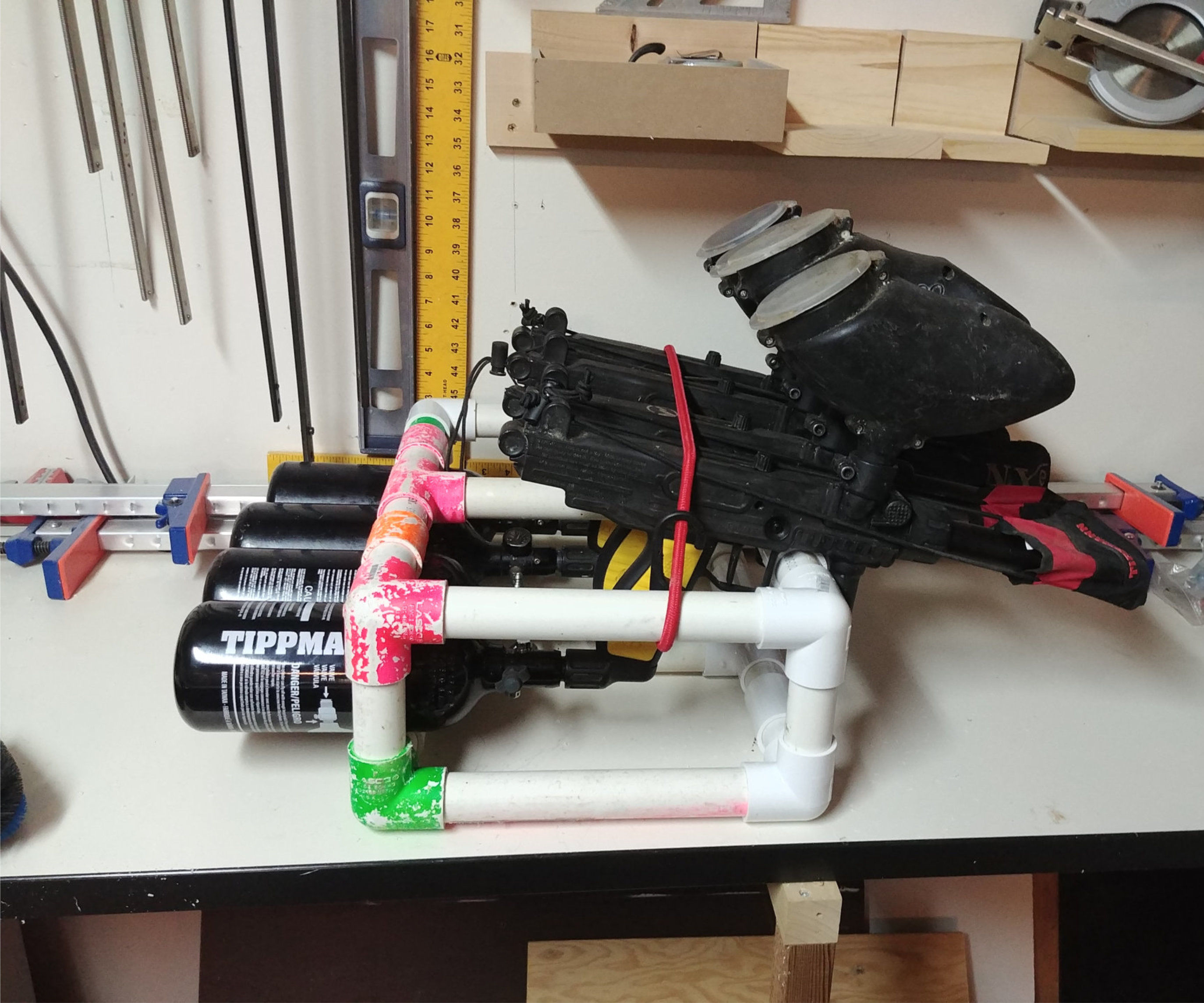 PVC Paintball Stand
