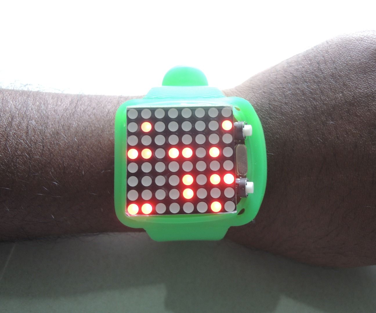 DIY Arduino Dot Matrix Wrist Watch