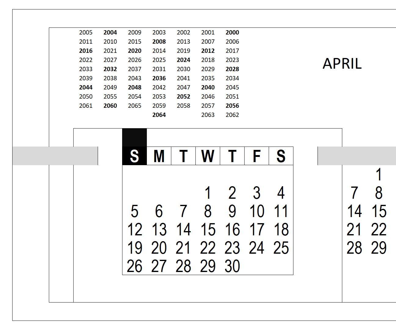 Perpetual Calendar for Wall Mounting
