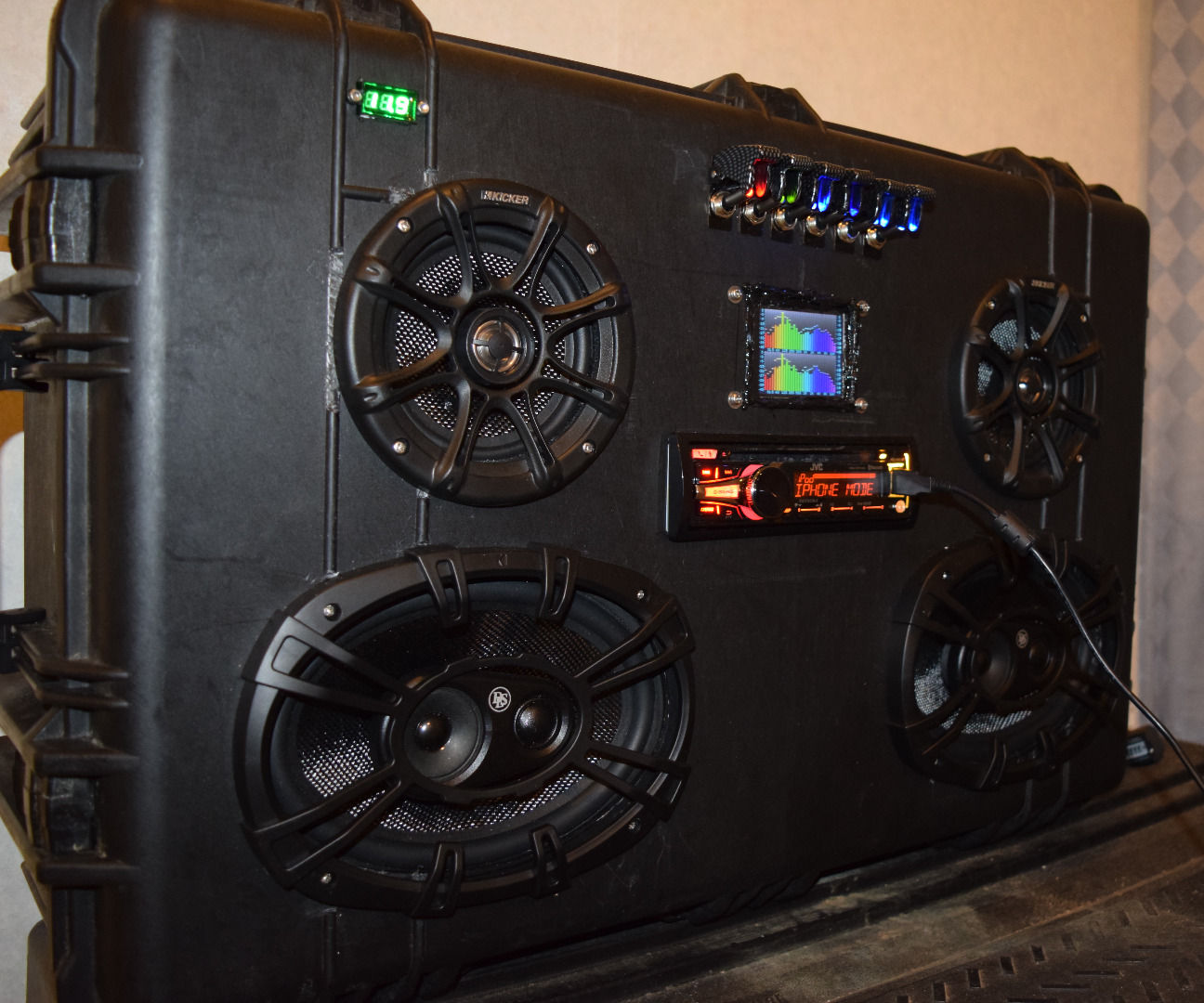DIY Boombox with car stereo head unit