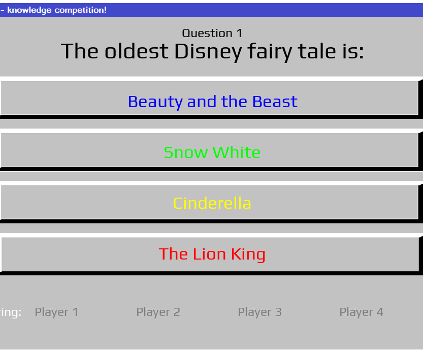 HomePetition - Raspberry Pi Quiz Game