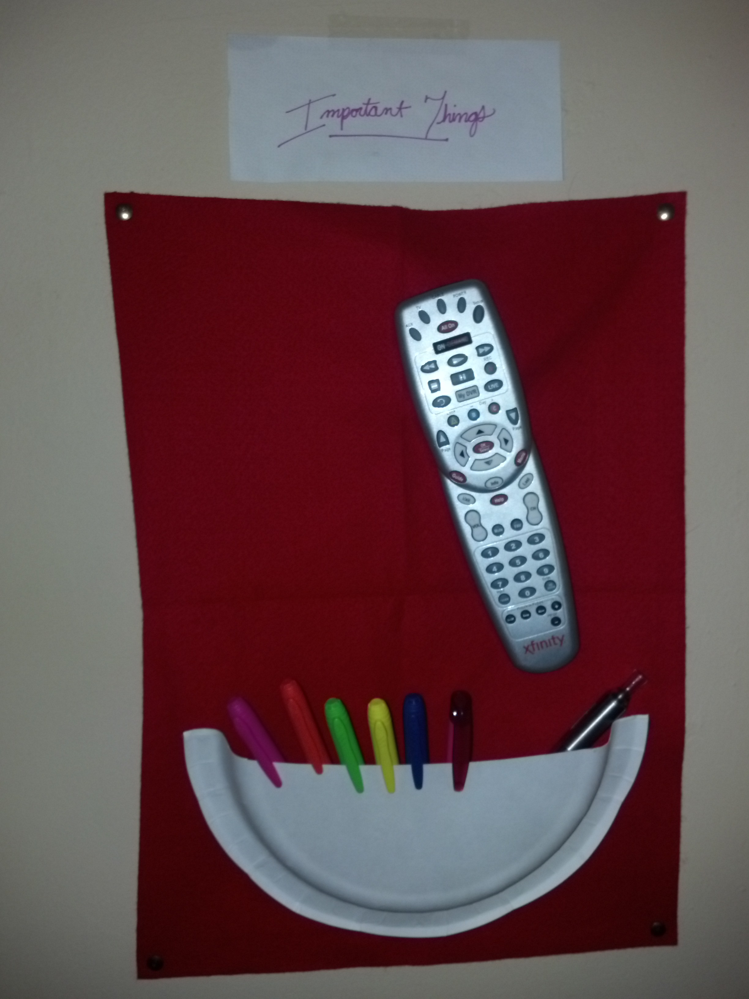 Velcro Board for the Remote (And other stuff)