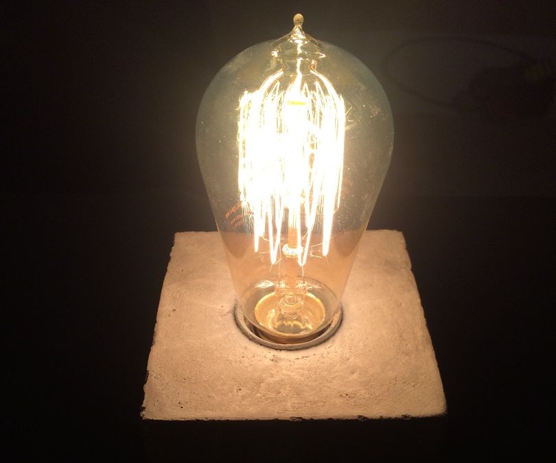 Concrete lamp DIY