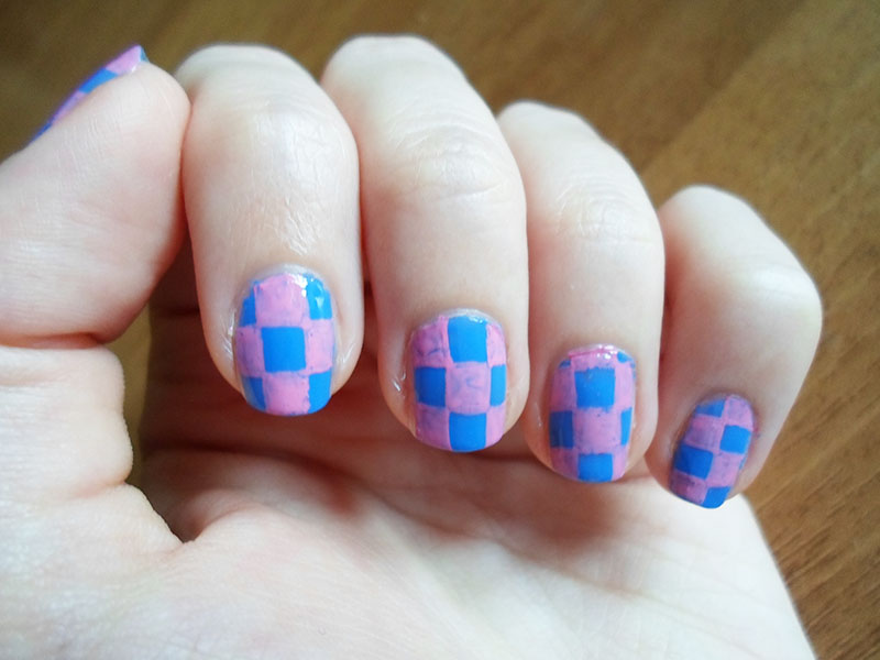 Checks Nail Art