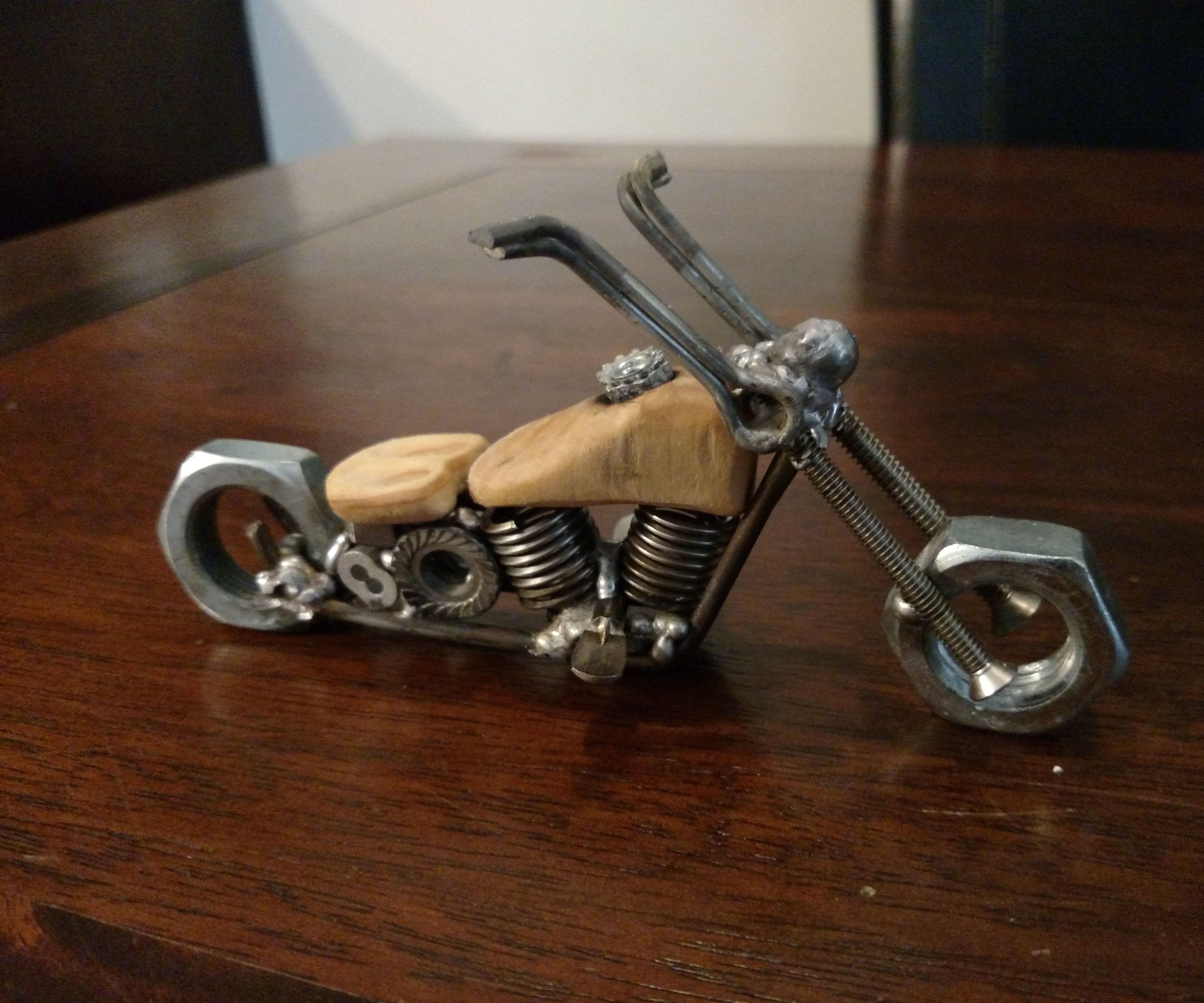 Metal Motorcycle Sculpture 