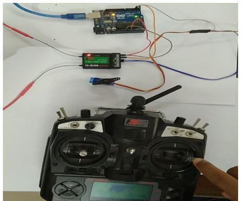 Servo-Motor Operation With FS-TH9X Flysky Remote Controller Through FS-IA10B Receiver