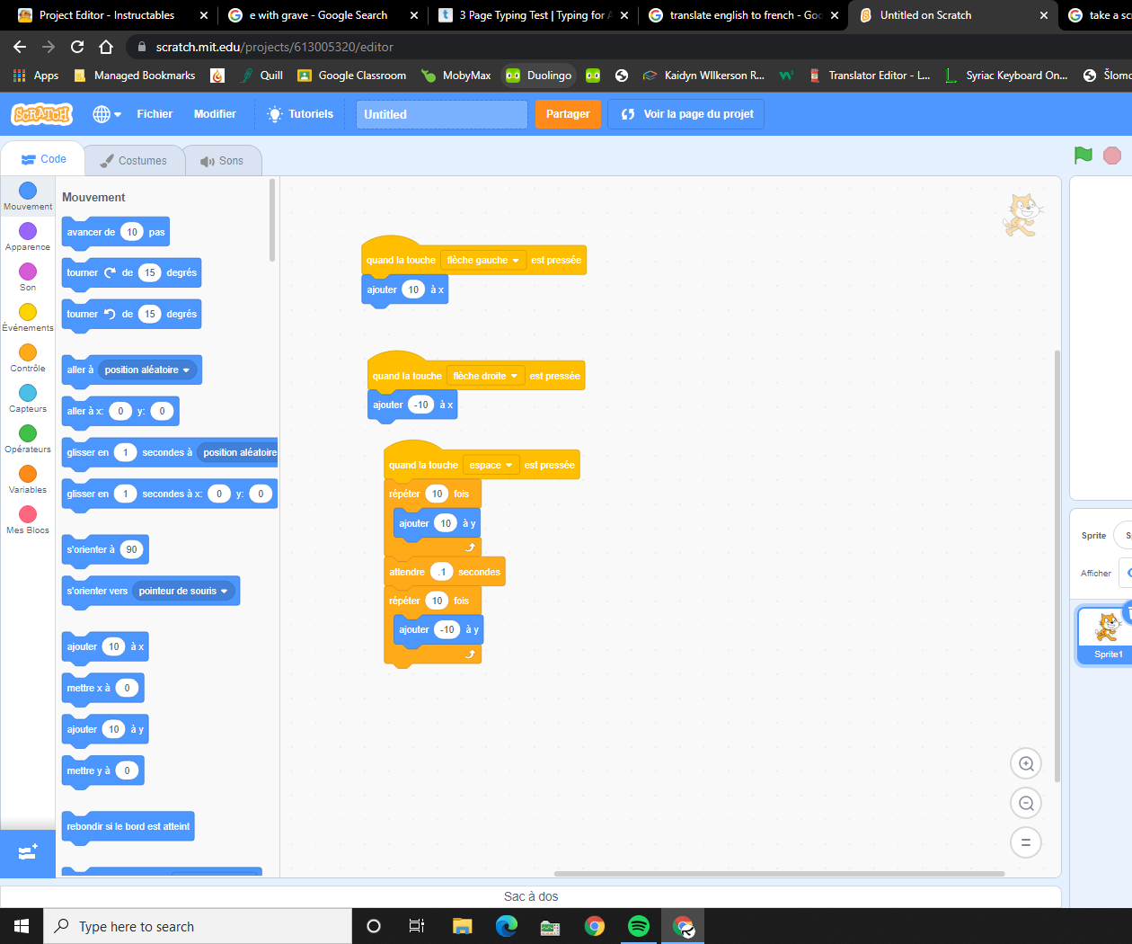 Jeu En Scratch