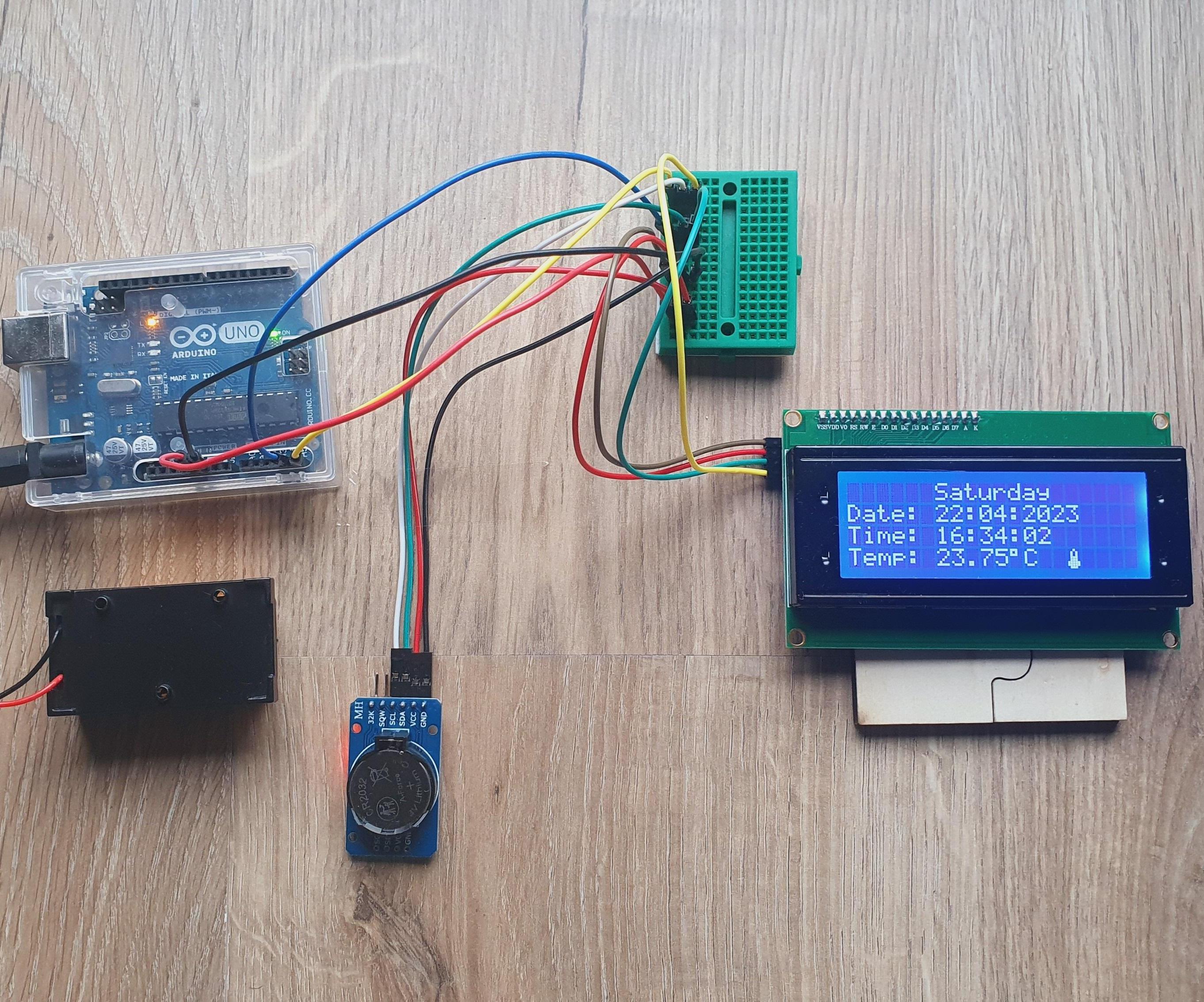 Real Time Clock : Arduino UNO + DS3231 Rtc Module + LCD 20x4 I2C