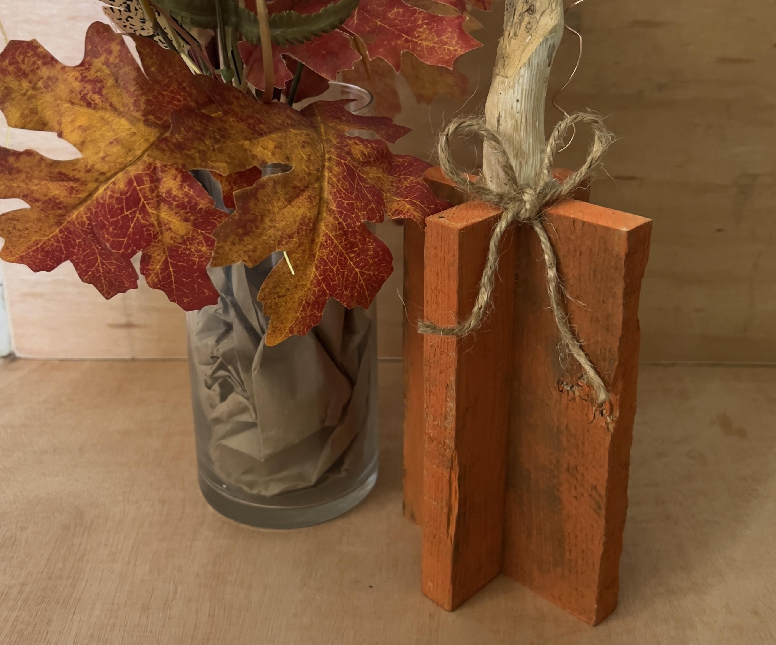 Rustic Wooden Pumpkin