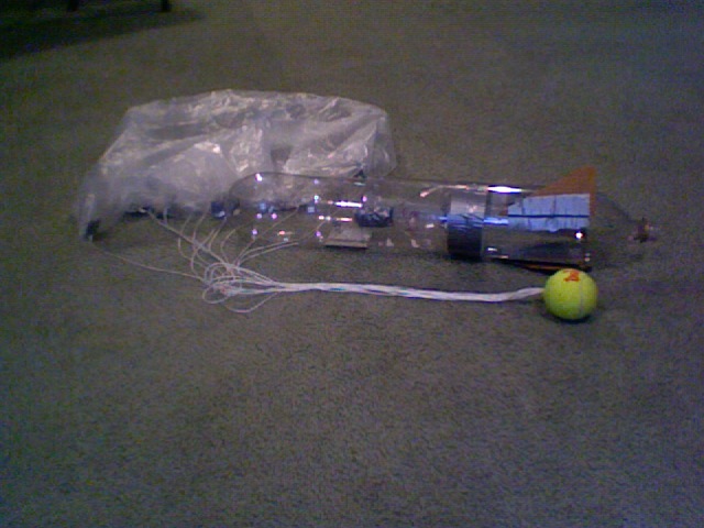 How to build a bottle rocket with a parachute.