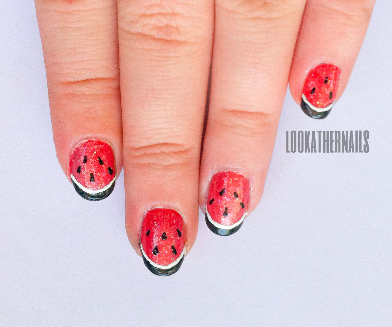 Watermelon Nail Art