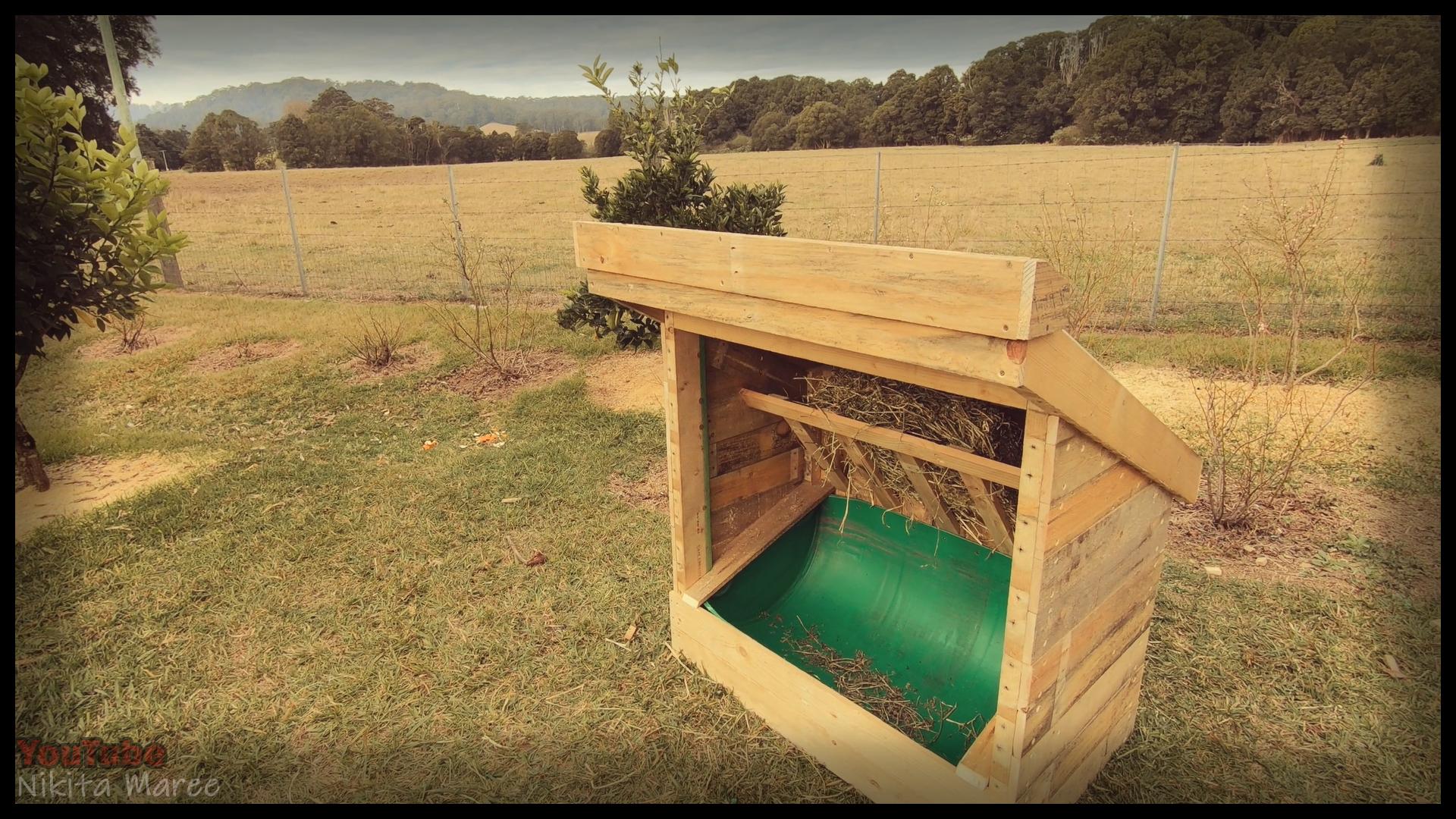 How to build a Livestock feeder DIY building animal trough Step by step instructions farm build with pallet wood (52).jpg