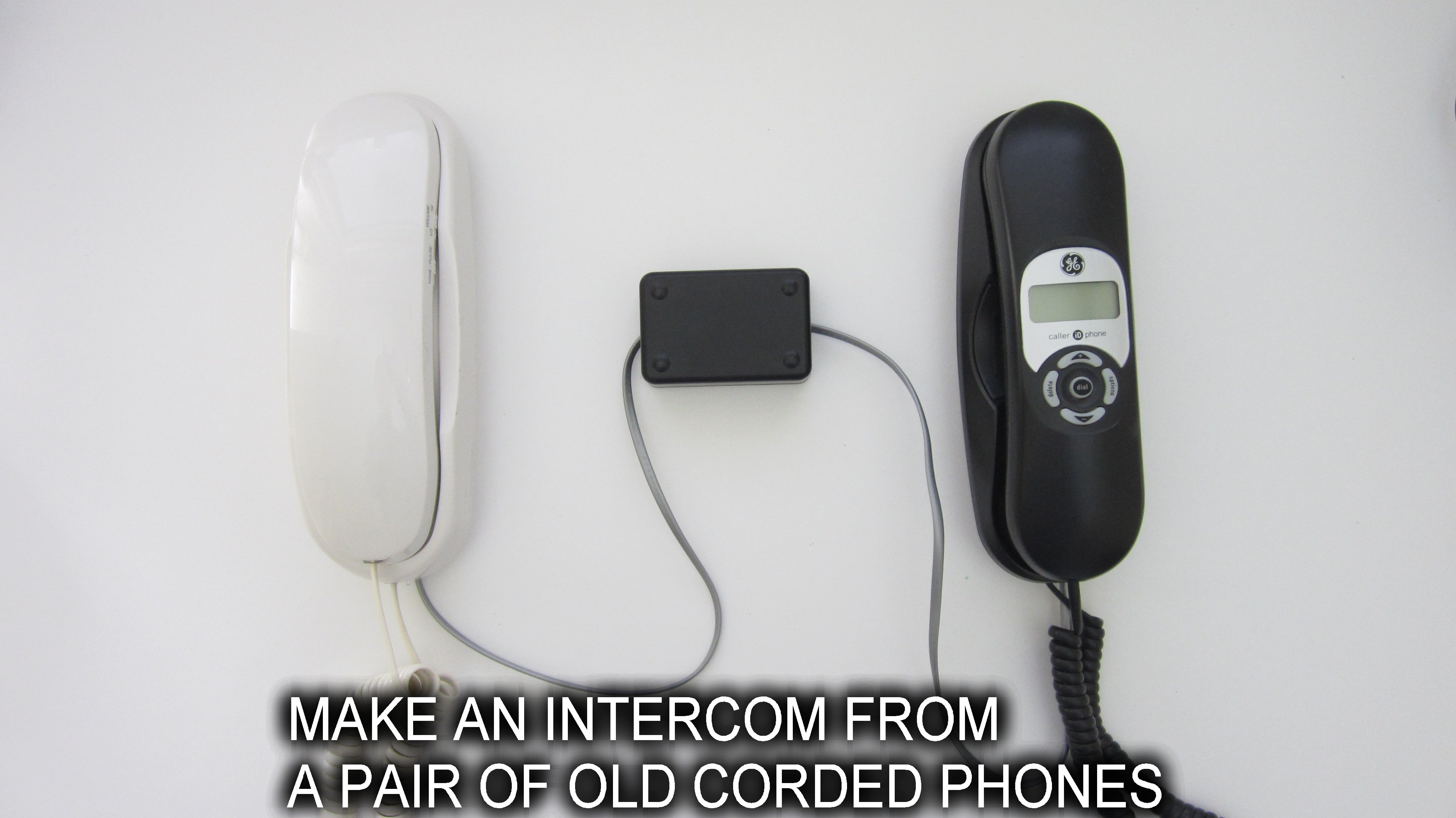 Simple Intercom From a Pair of Old Corded Phones
