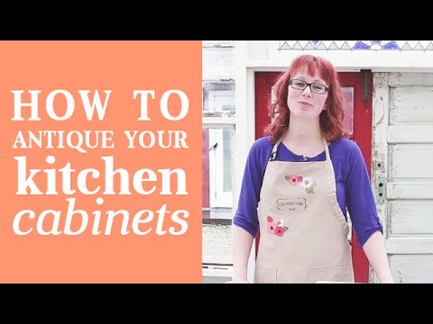 How to Give Your Kitchen Cabinets an Antique Look | Glazing Kitchen Cabinets With Country Chic Paint