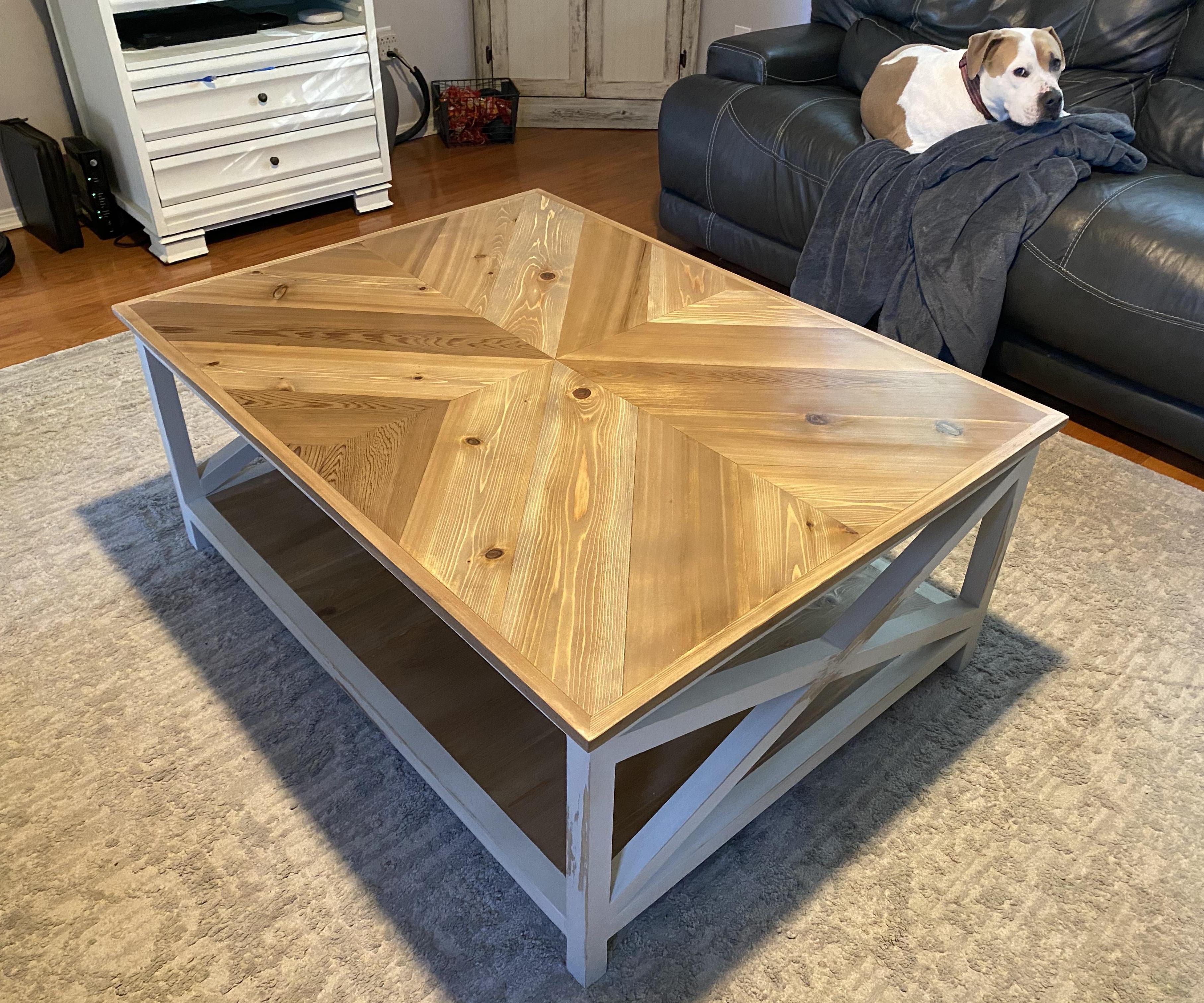 Chevron Farmhouse Coffee and End Tables