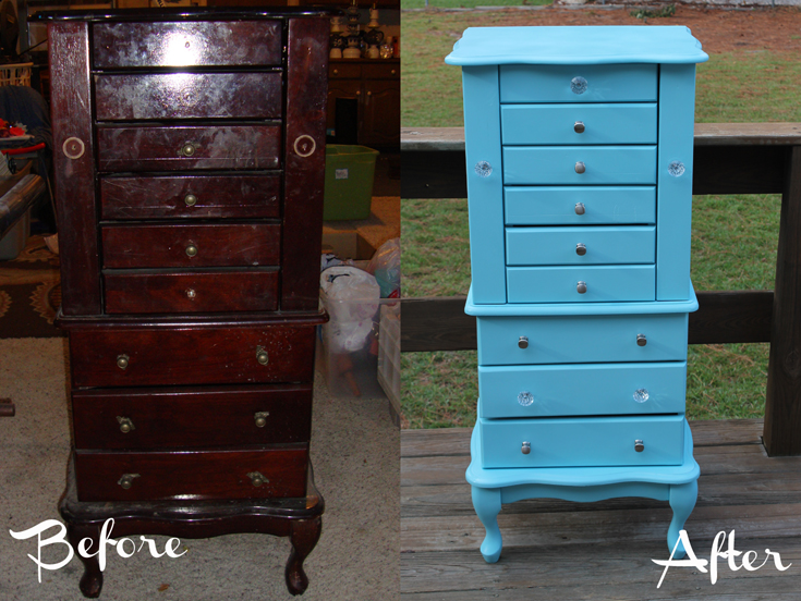 jewelry armoire redo before and after yard sale thrifting find easy diy spray painting paint laminate new knobs crystal curvy legs (5).jpg