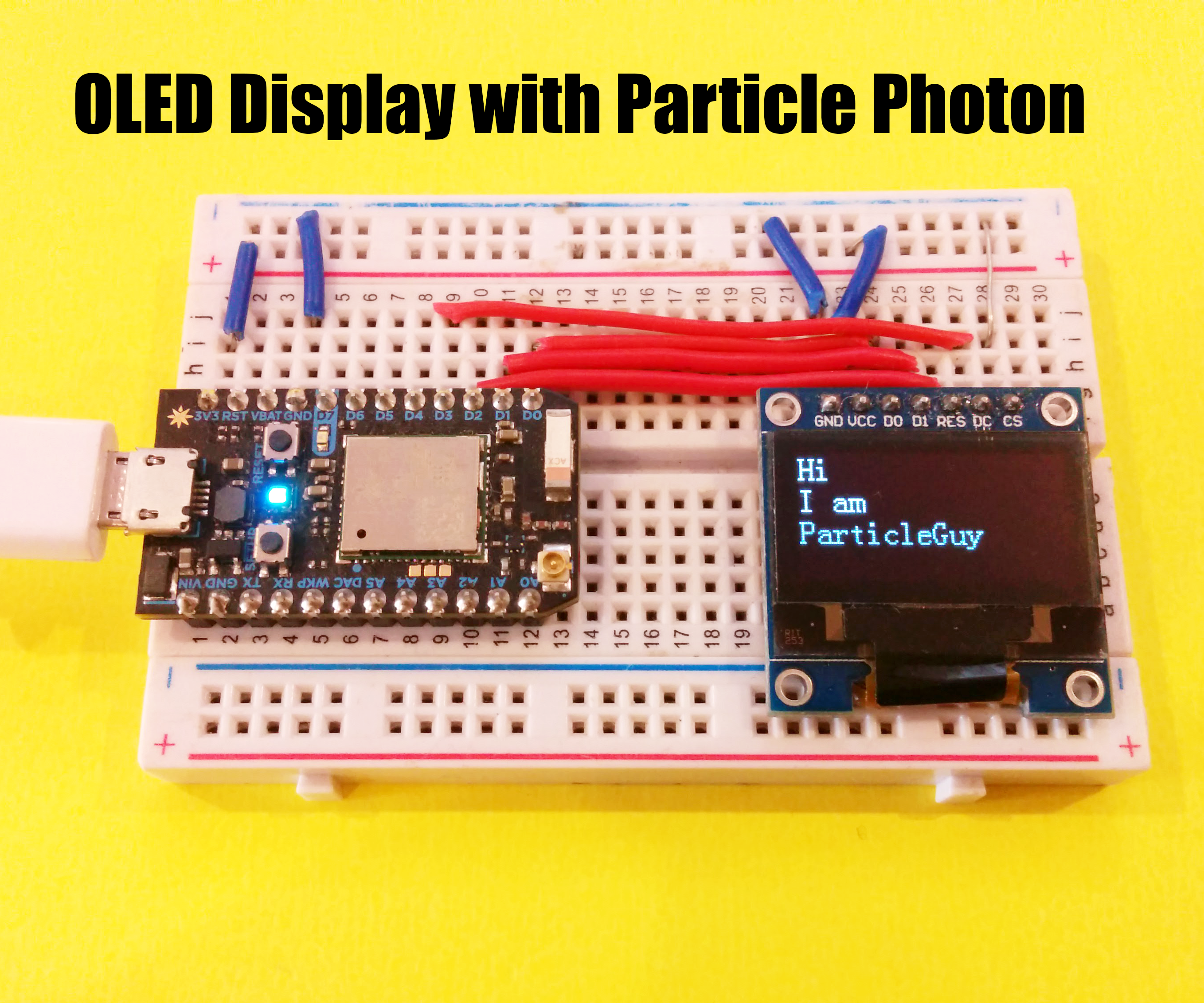 OLED Display (SPI) With Particle Photon