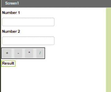 Calculator using MIT App inventor