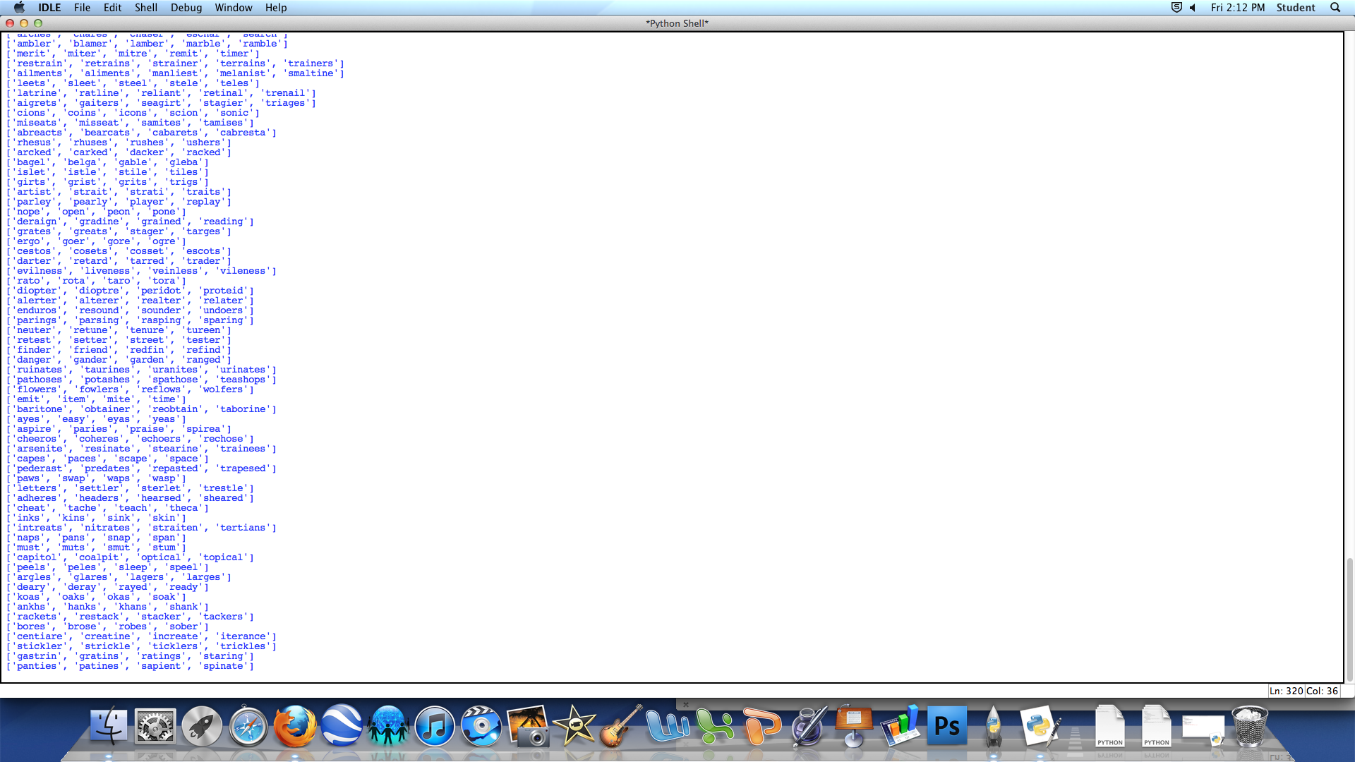 Python and Word Lists