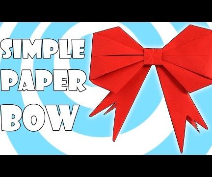 Simple Origami Gift Bow / Ribbon Instructions 