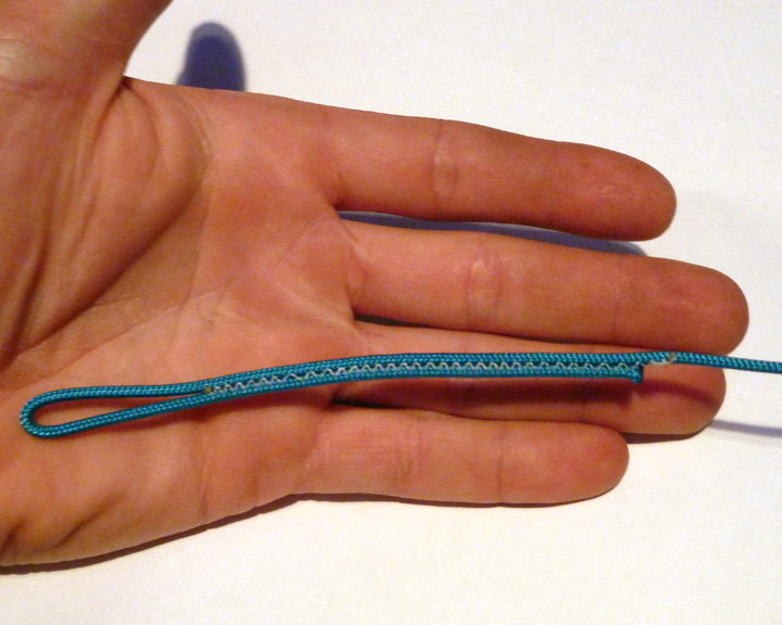 Sew a loop end on a line
