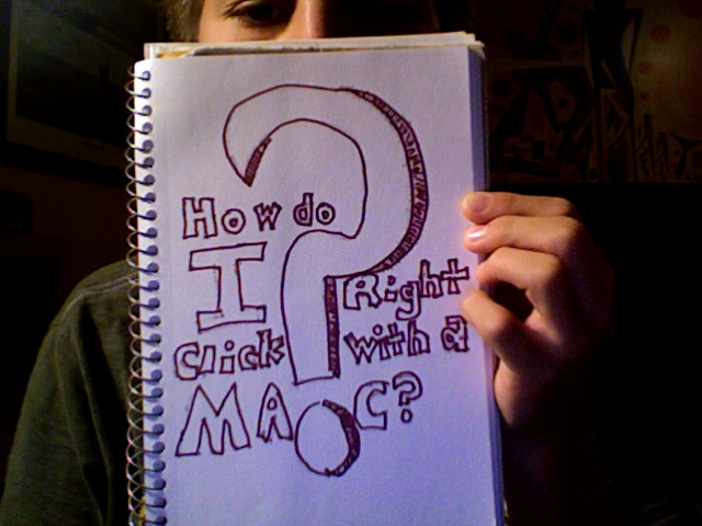 Learning how to right click with a mac