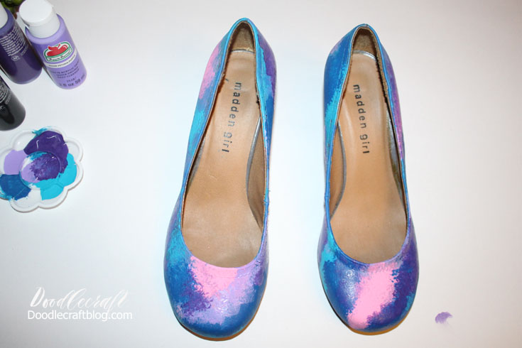 galaxy shoes painted upcycle upcycled diy sci-fi nebula cosmos kosmos stars aurora paint on leather faux vinyl (11).JPG