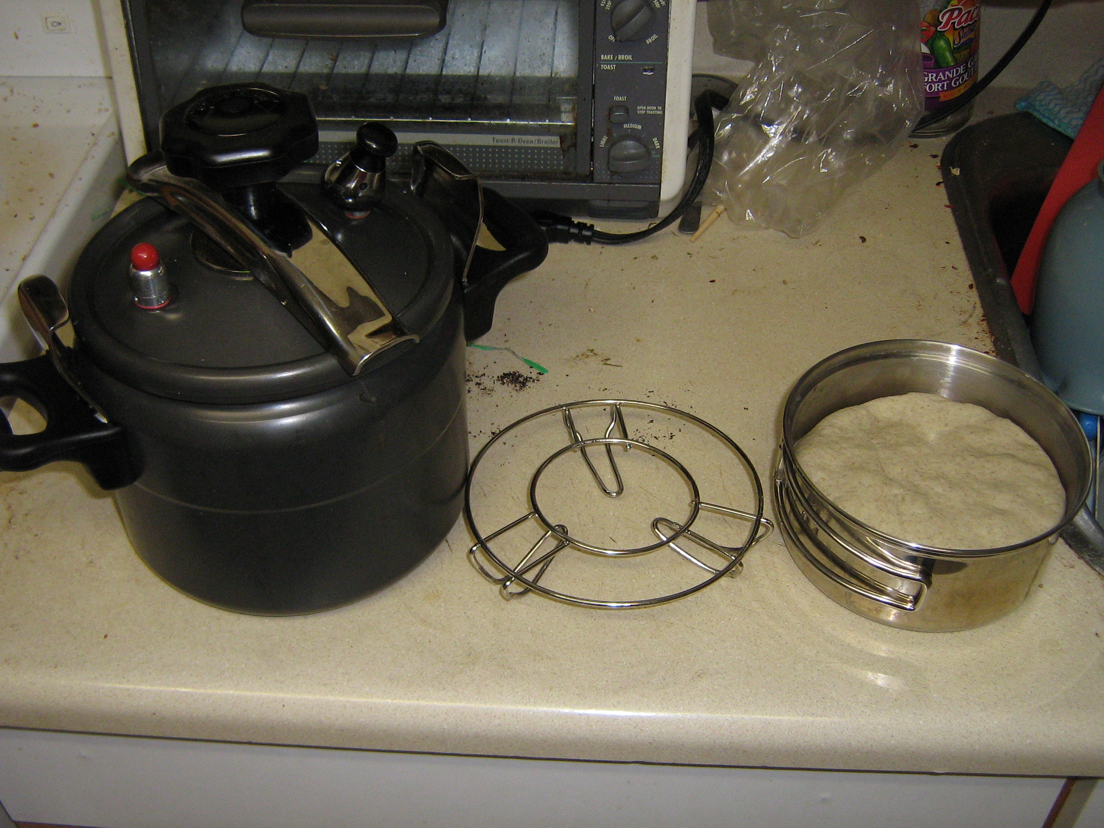 Easy Bread Anywhere: "Baking" bread in a pressure-cooker