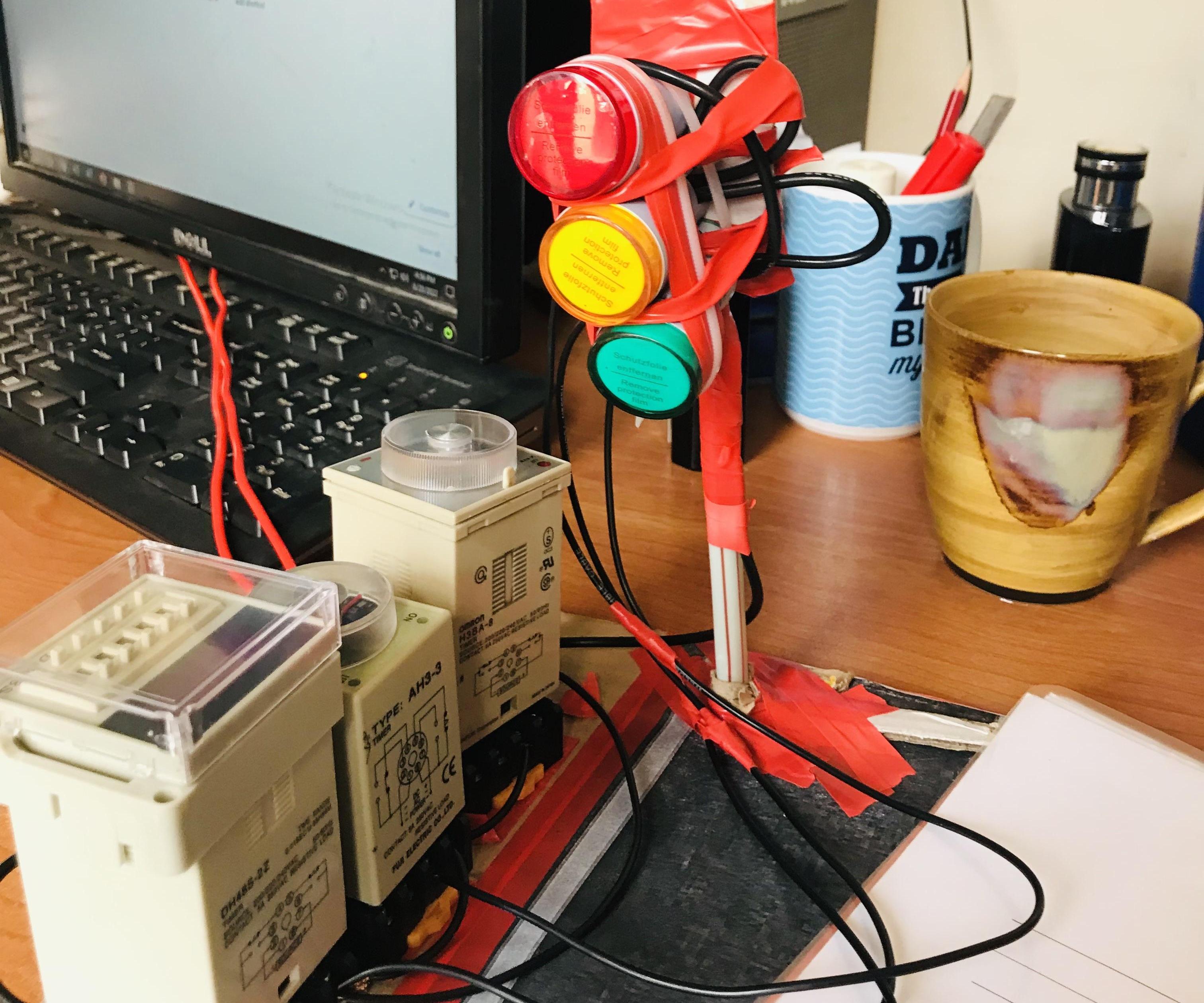 Traffic Light System by Using Timer Relays