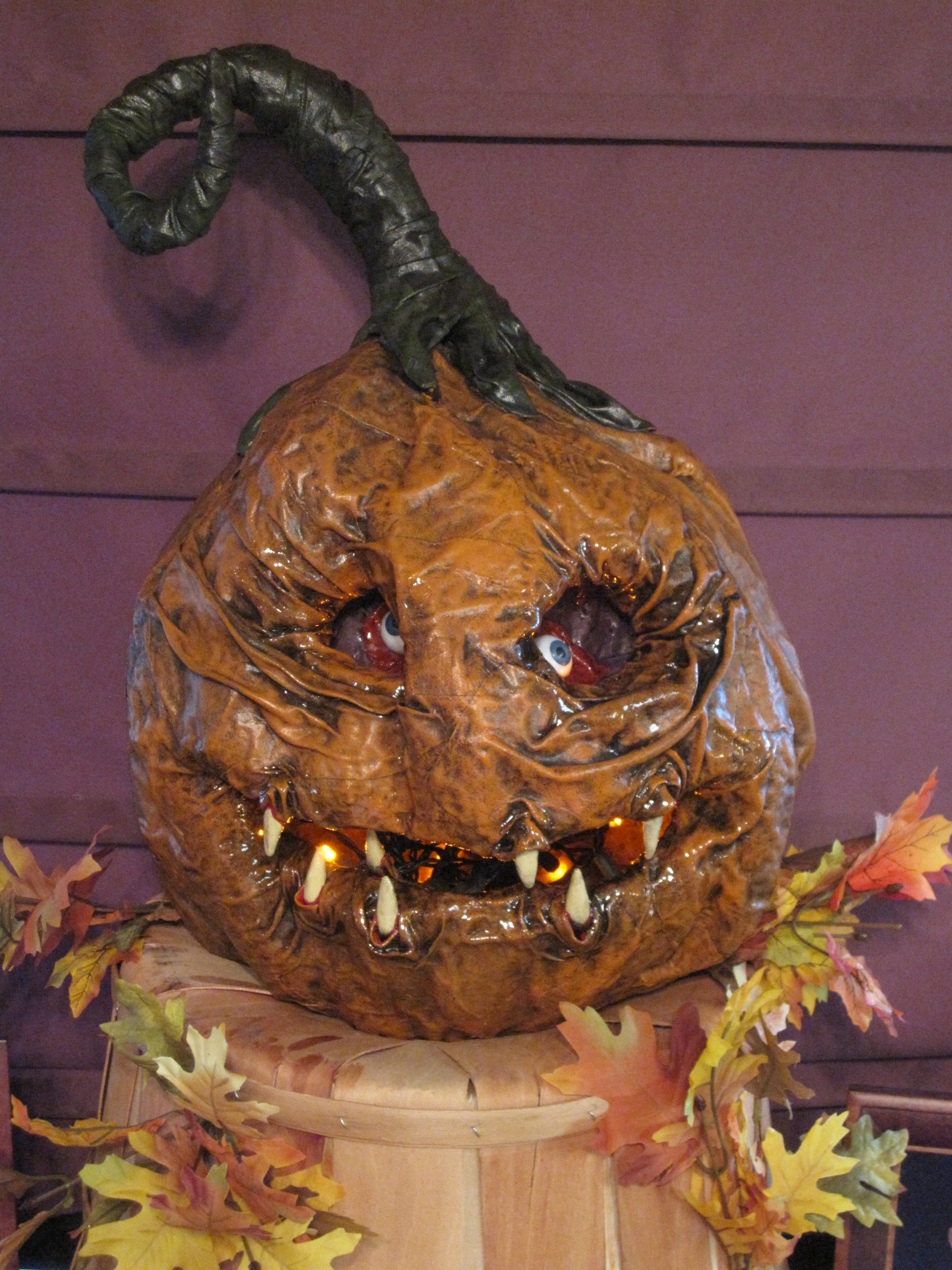 Papier Mache Jack-o-lantern