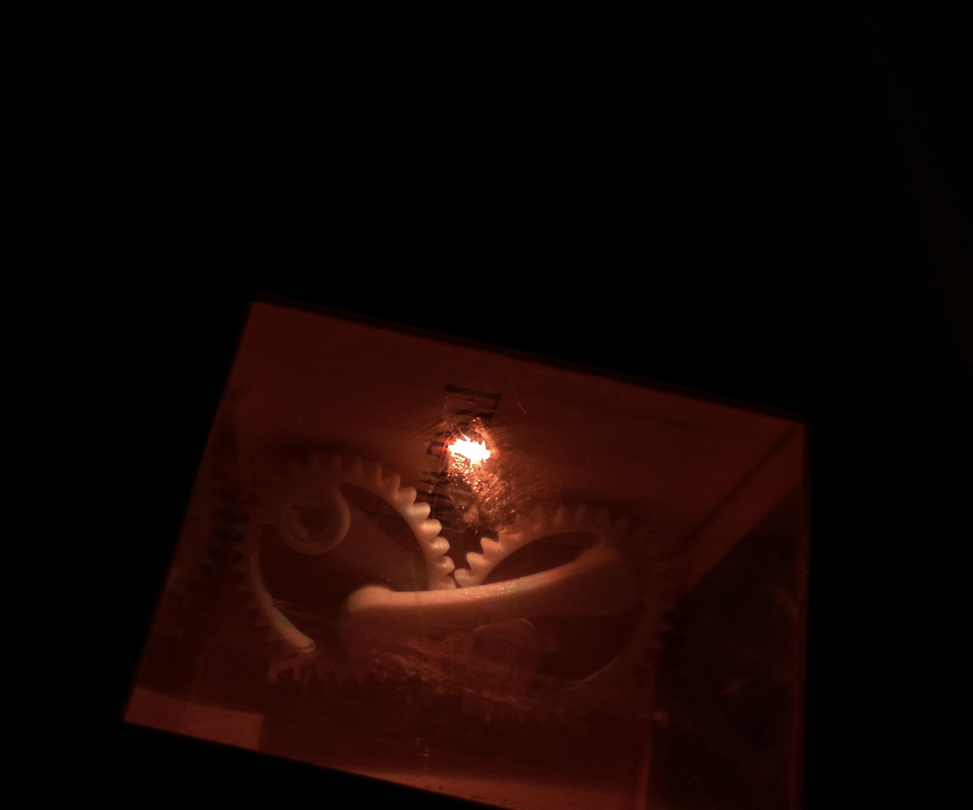 Mini display case with RGB light