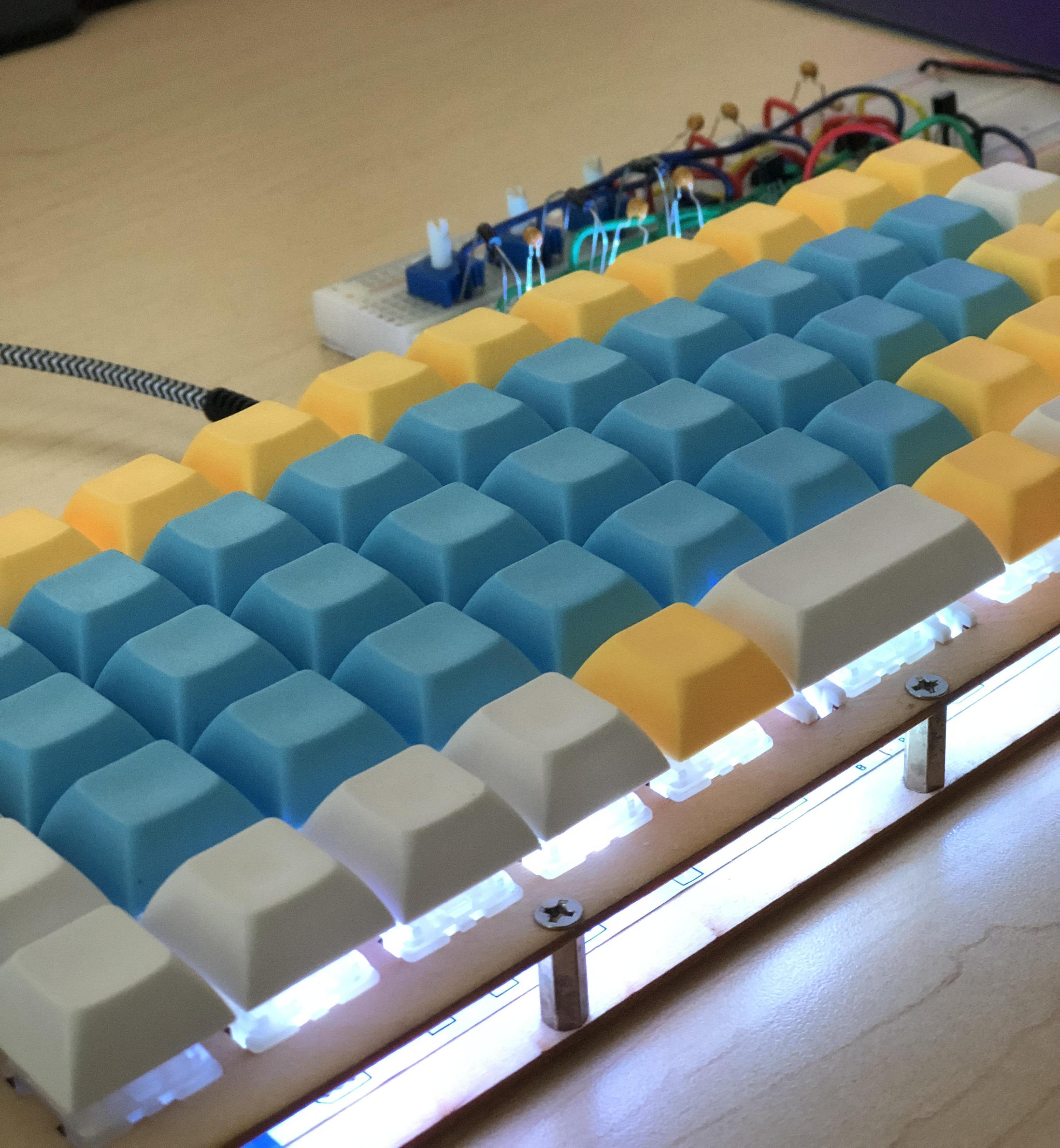 My First Handwired Keyboard With Analog Controlled RGB Underglow