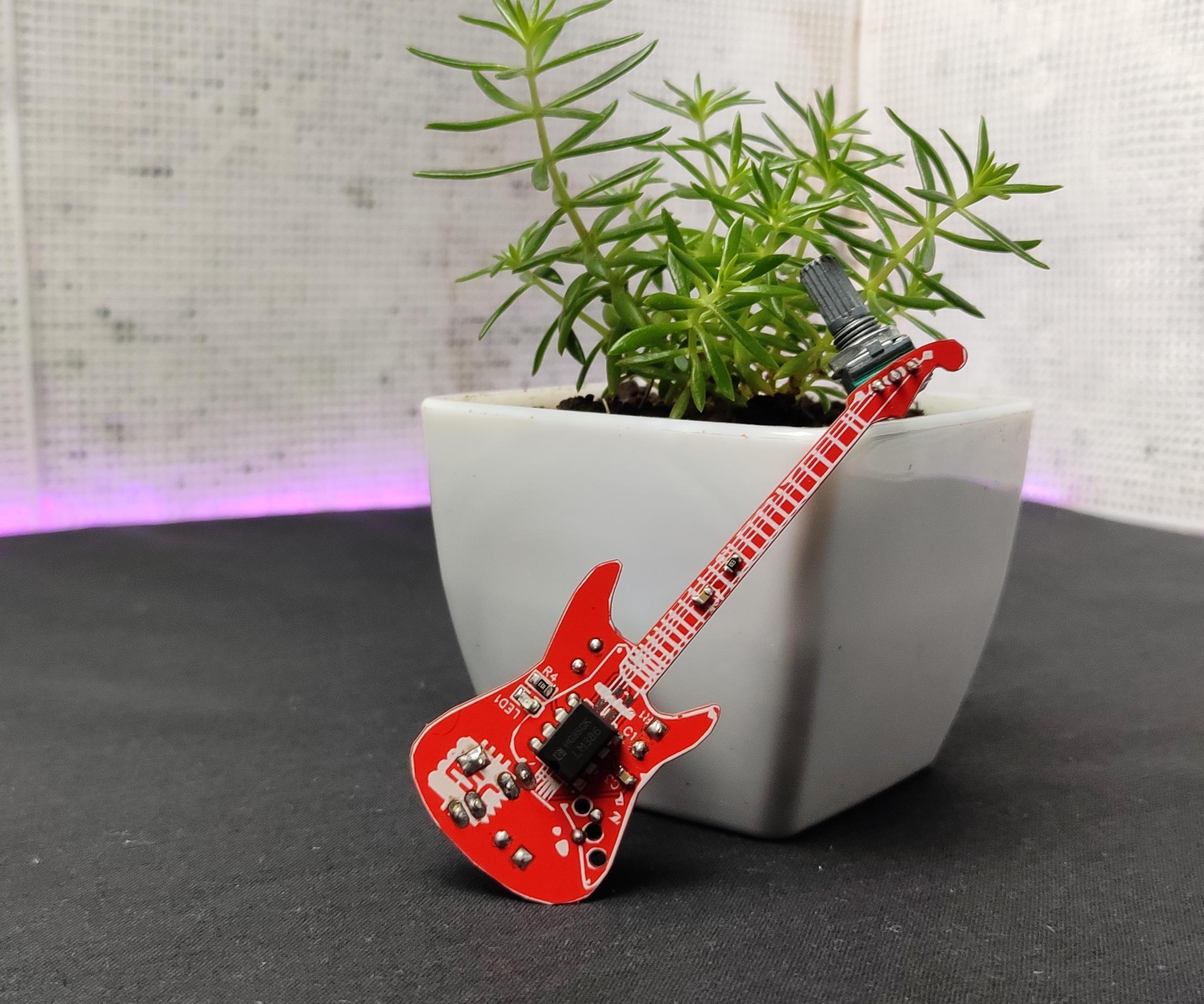 Guitar Shaped Audio PCB Amplifier