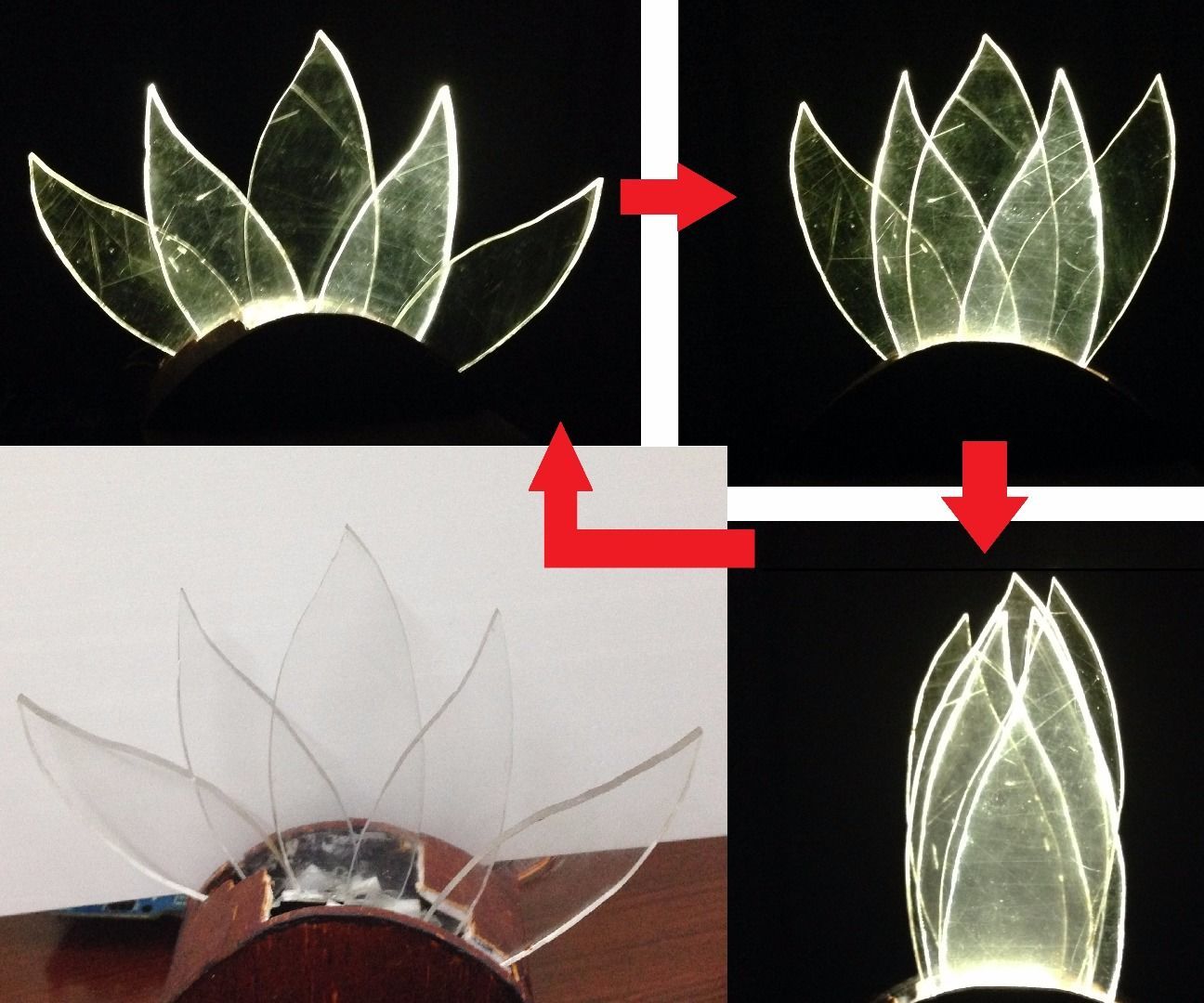Moving lamp: Blooming lotus