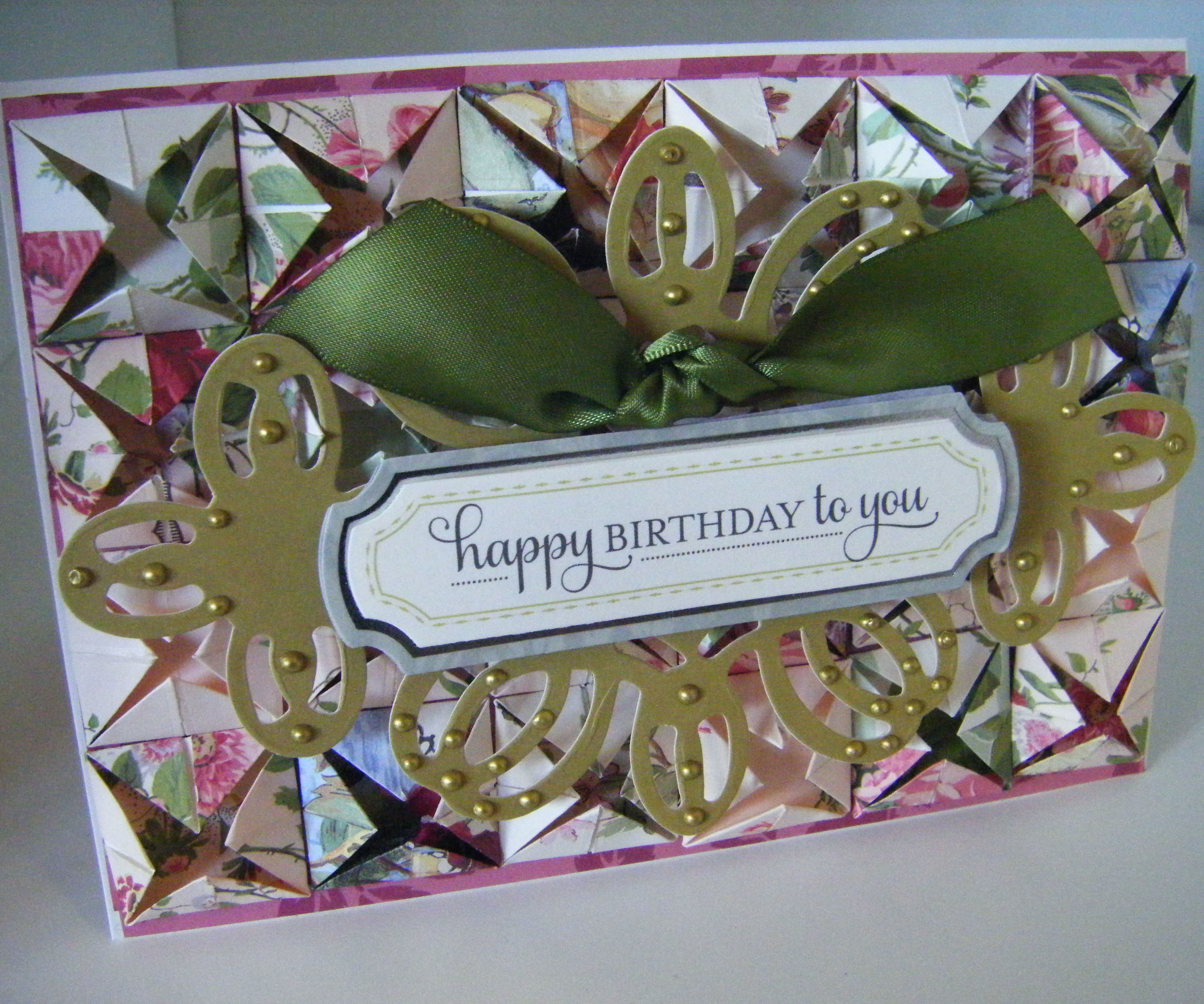 How to Make a Fancy Rose Paperfolding Card