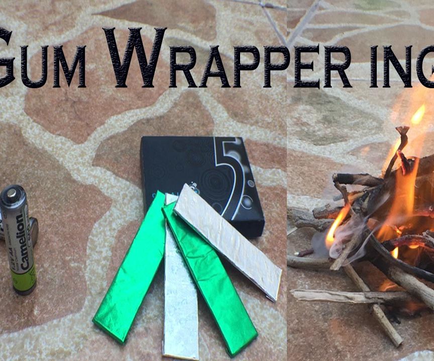 Battery + Gum Wrapper = Fire! (Video)