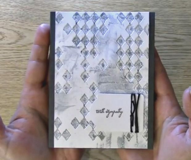 Quick and Easy! Use ink and an embossing folder to create a letterpress look! 
