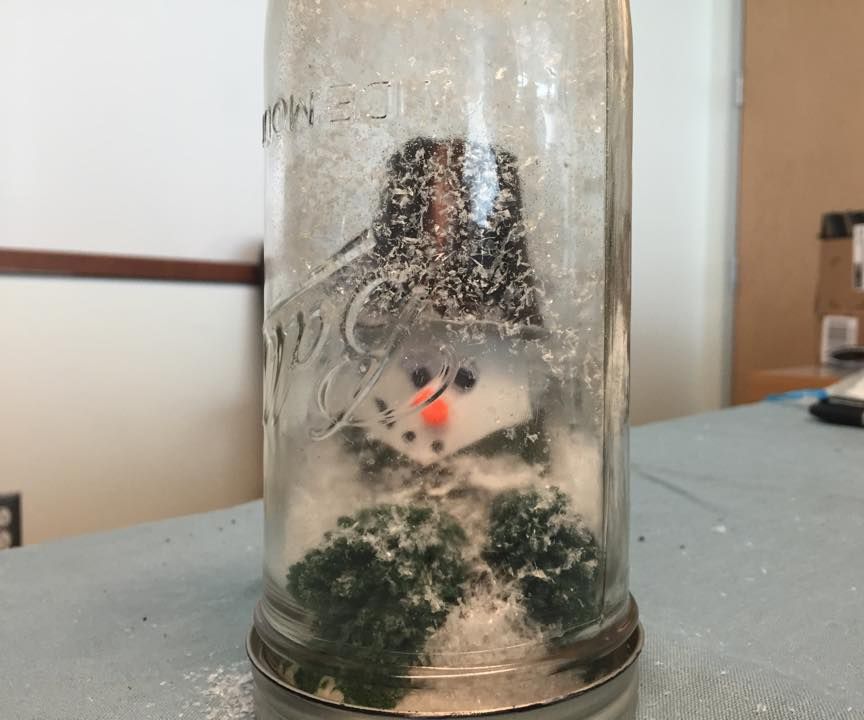 Waterless Snow Globe with Recycled Keurig Cups